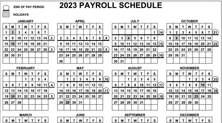 Payroll Calendar