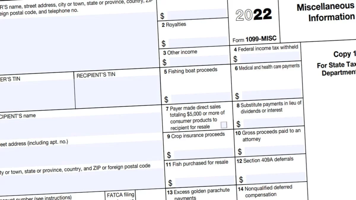 Printable 1099 Misc Form 2021