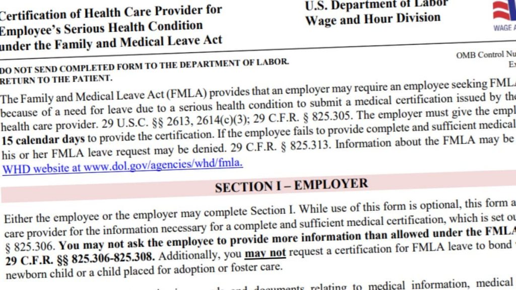 FMLA Form WH 380 E Fill Out Online 2023 FMLA Forms TaxUni