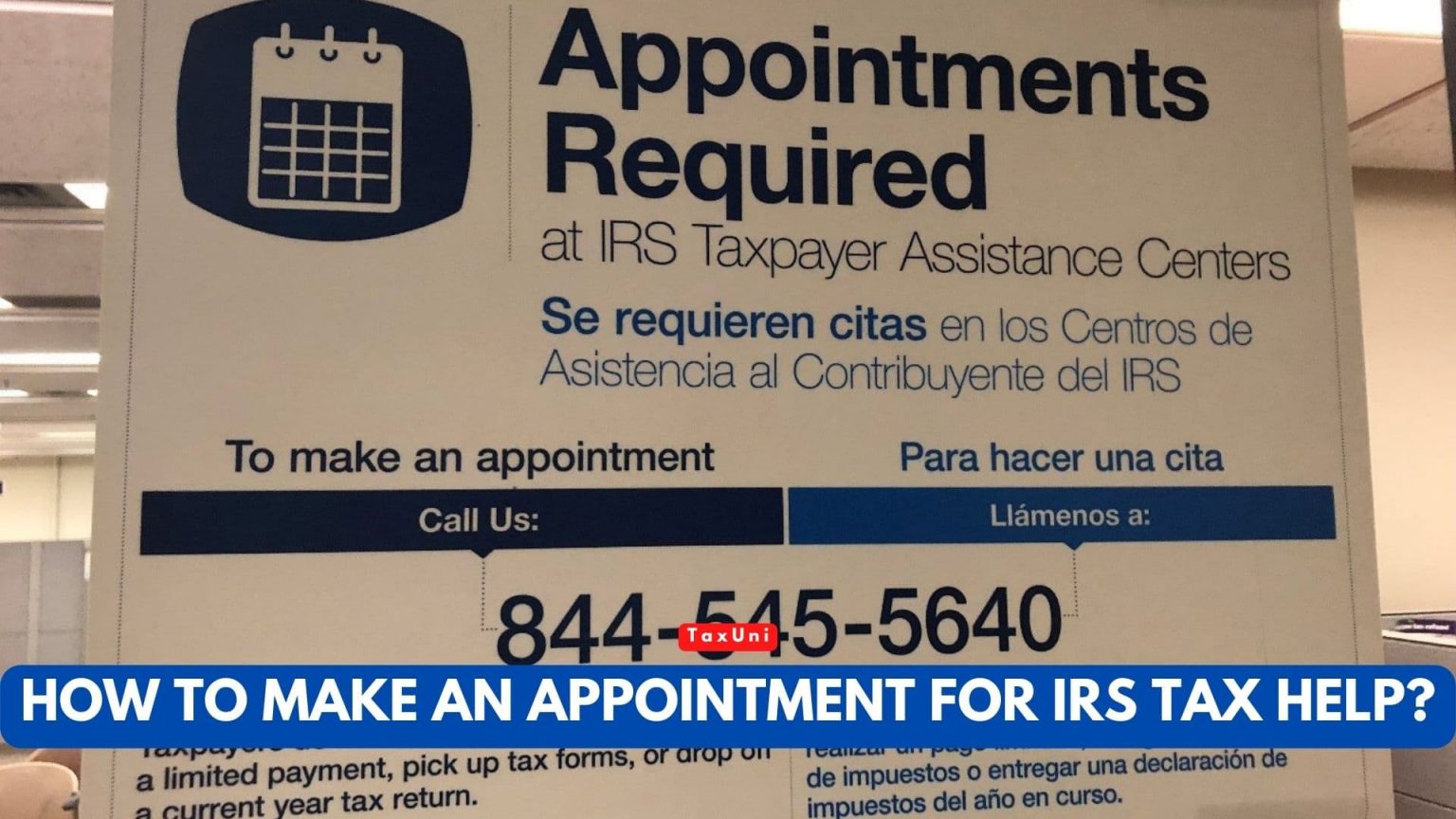 How to make an appointment for irs tax help 