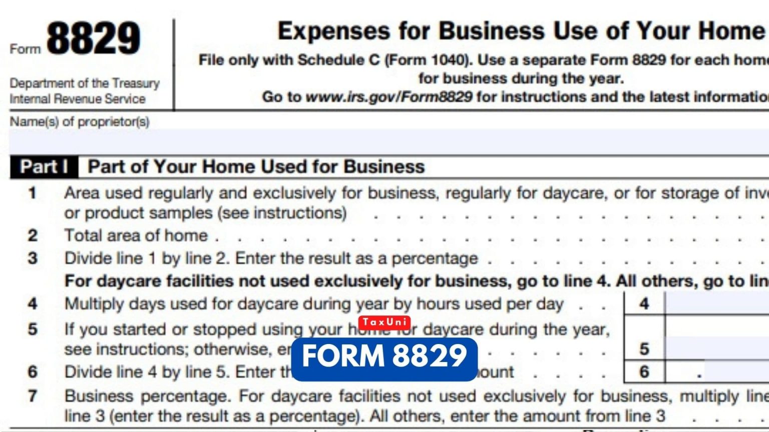 Form 8829 2024 2025