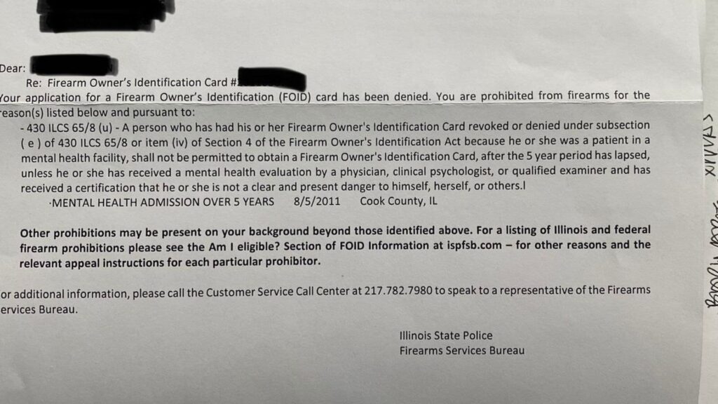 Appealing a Denied FOID Card