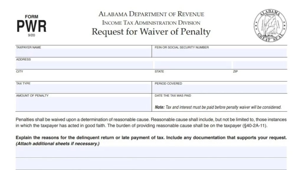 How Does Alabama Sales Tax Penalty Waiver Work