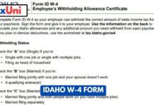 Idaho W-4 Form