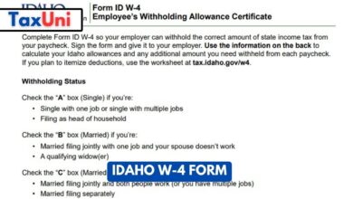Idaho W-4 Form