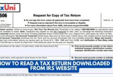 How to Read a Tax Return Downloaded from IRS Website