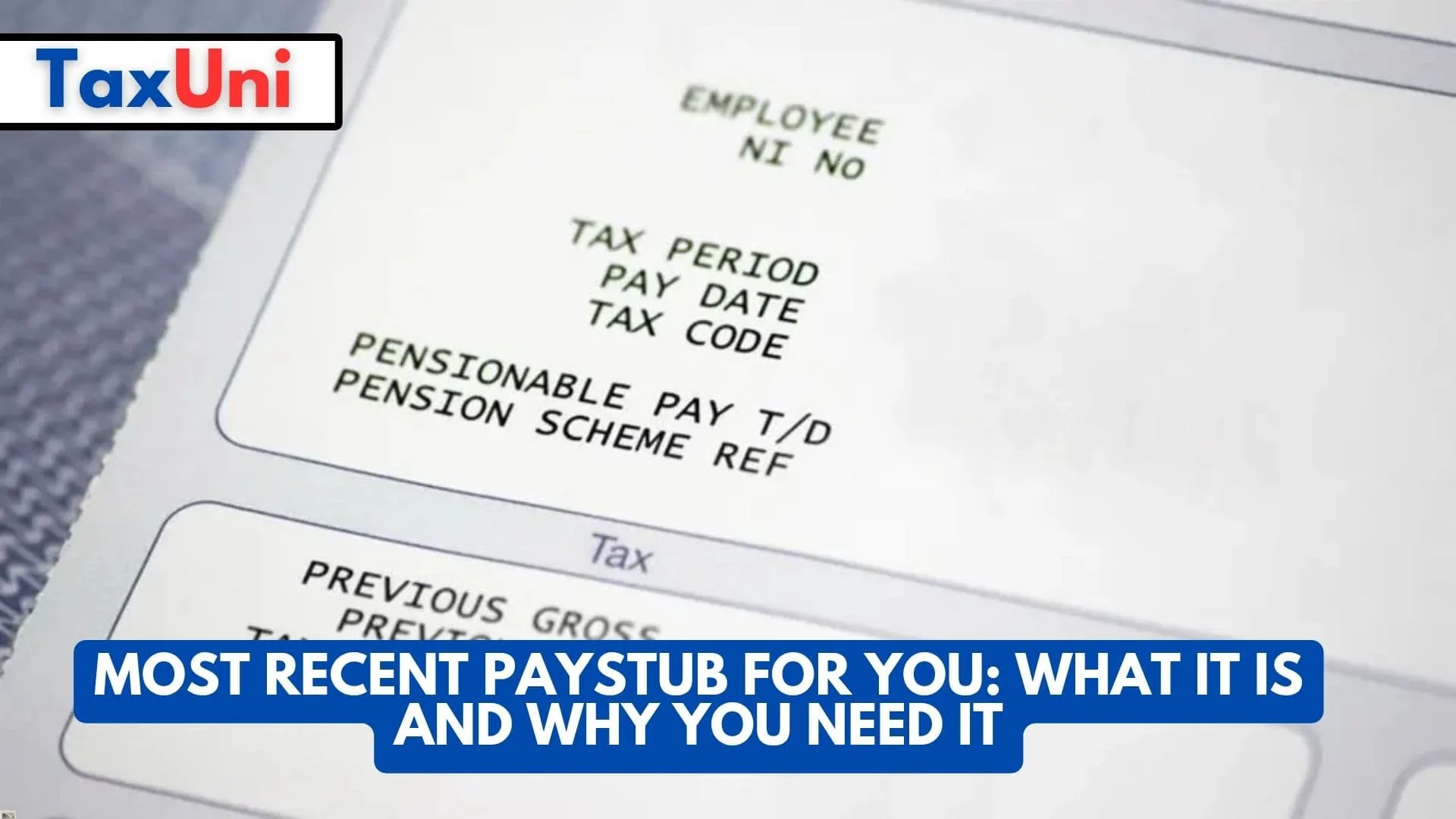 Most Recent Paystub for You What It Is and Why You Need It